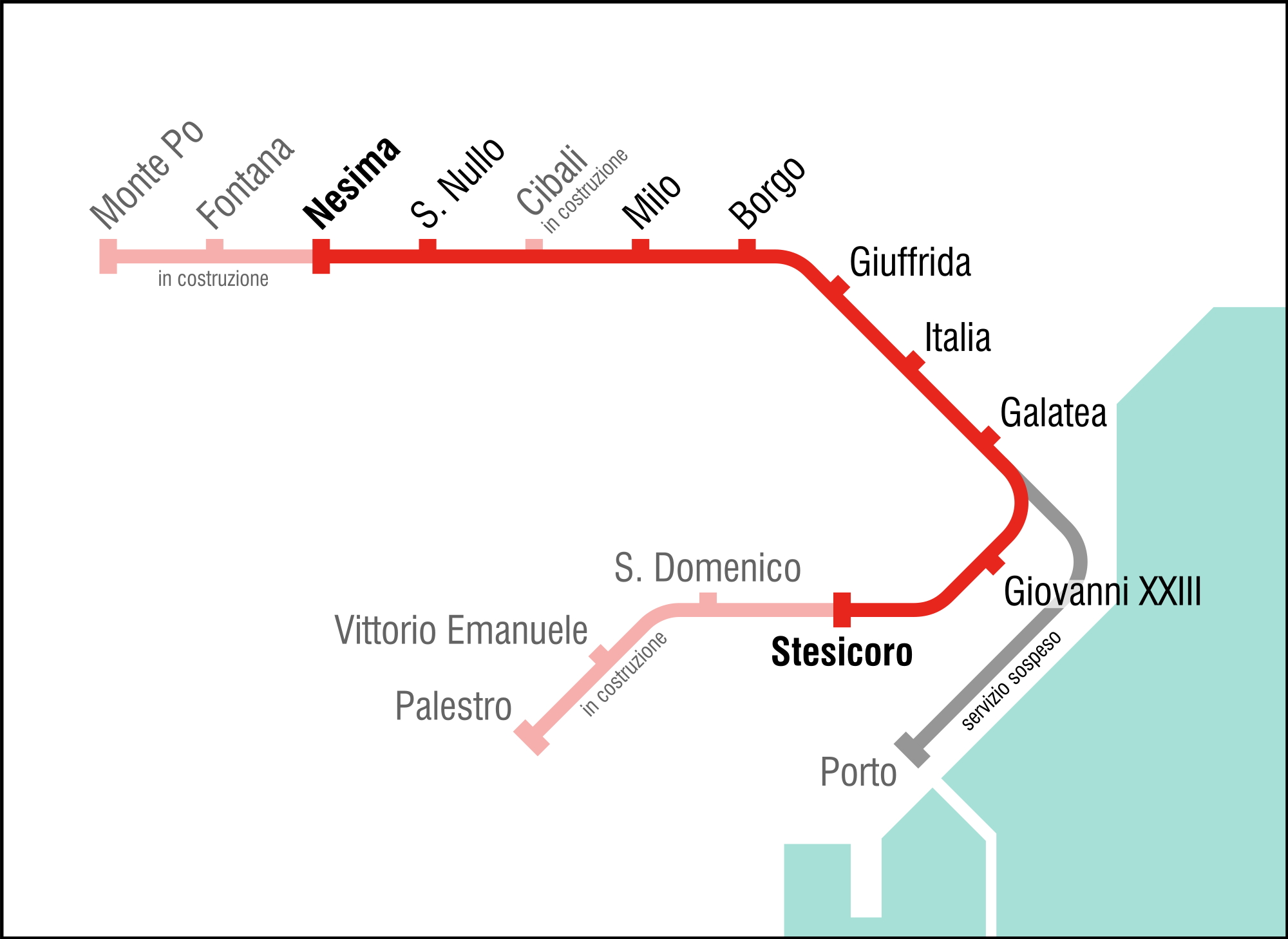 Sistema di trasporto pubblico metropolitano a servizio della città di Catania