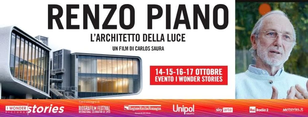 17 ottobre Cinema Alfieri RENZO PIANO