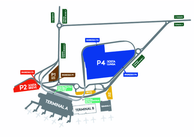 mappa aeroporto di catania