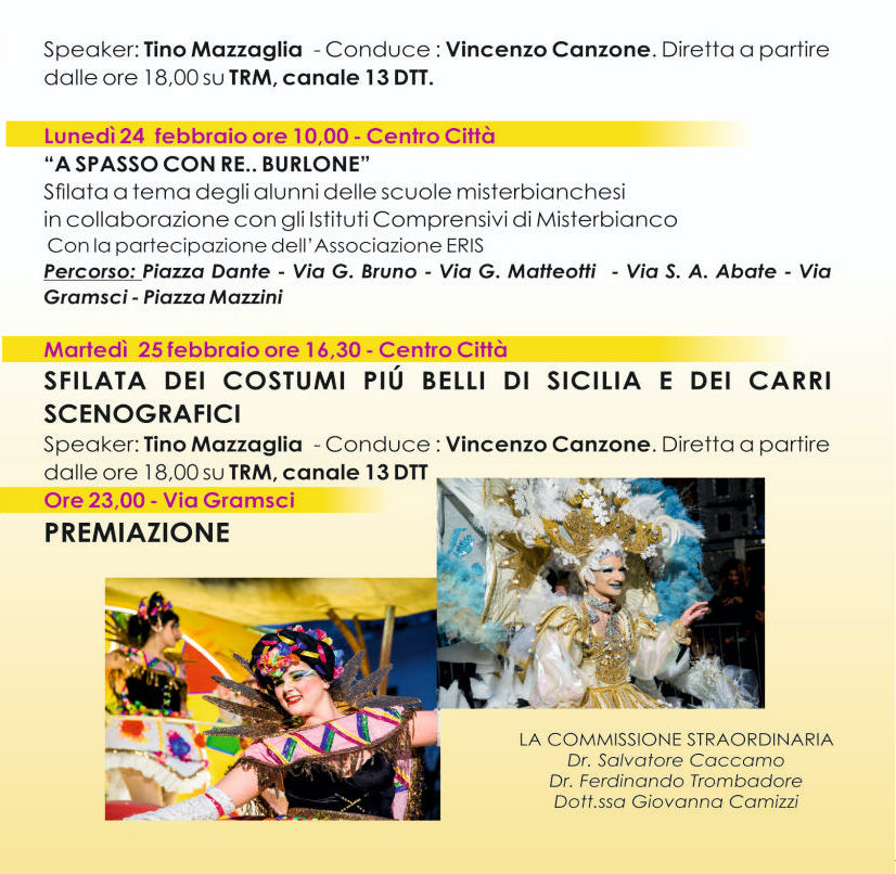 il programma carnevale di misterbianco 2020