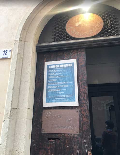 teatro del Canovaccio ingresso