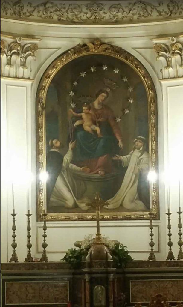 la tela della Madonna della Mercede con S Pietro Nolasco