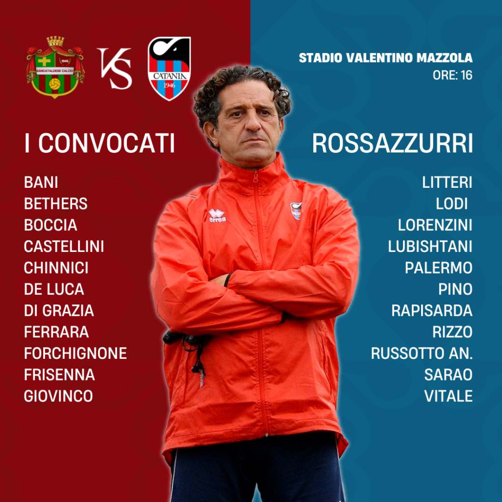 Catania convocati