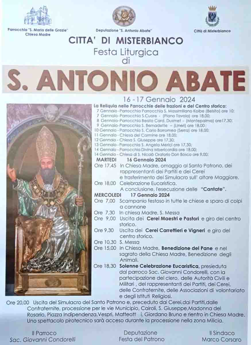 S.Antonio Abate 2024 programma