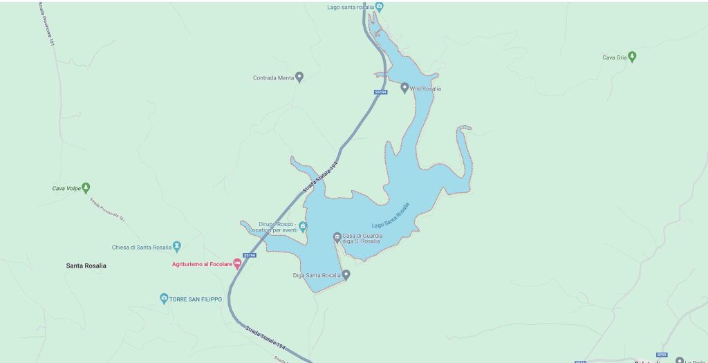 lago Santa Rosalia mappa