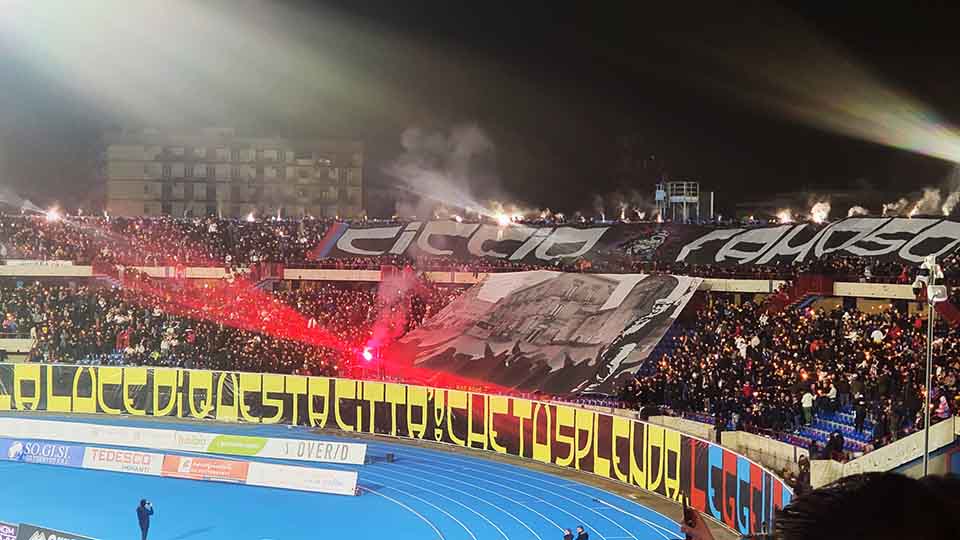 catania lentusiasmo dei tifosi