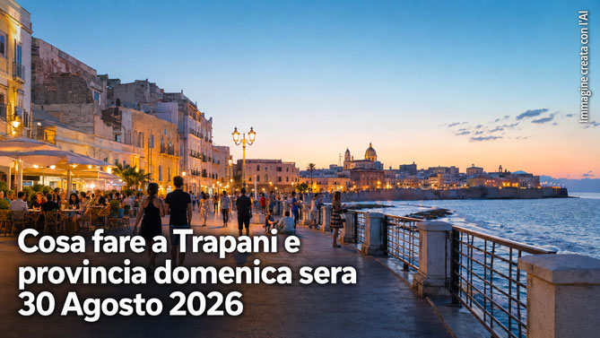 Cosa fare a Trapani e provincia domenica sera 30 Agosto 2026