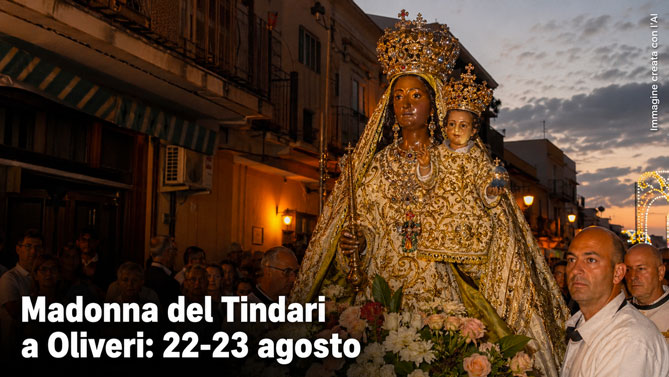 Madonna del Tindari a Oliveri programma 22 e 23 agosto