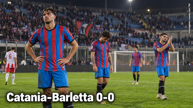 Catania Barletta 0 0 pari e fischi al Massimino