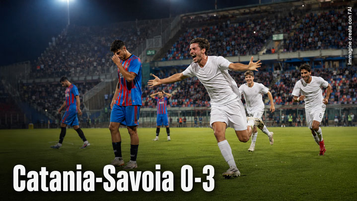 Catania-Savoia 0-3: tabellino, cronaca e classifica