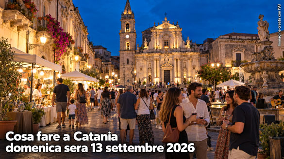 Cosa fare a Catania e provincia domenica sera 13 Settembre 2026