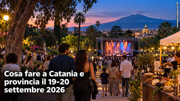 Cosa fare a Catania e provincia per il weekend del 19 e 20 Settembre 2026