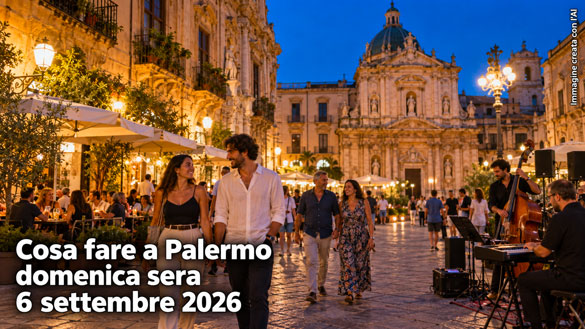 Cosa fare a Palermo e provincia domenica sera 06 Settembre 2026