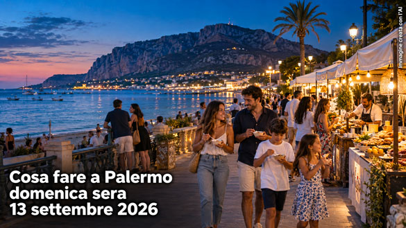 Cosa fare a Palermo e provincia domenica sera 13 Settembre 2026