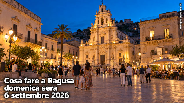 Cosa fare a Ragusa e provincia domenica sera 06 Settembre 2026