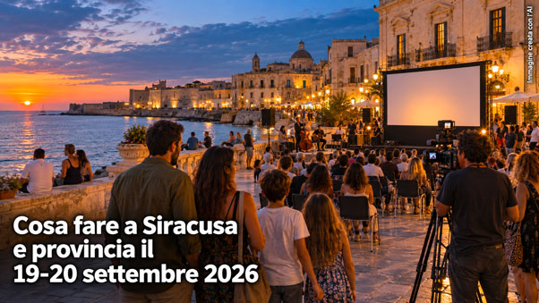 Cosa fare a Siracusa e provincia per il weekend del 19 e 20 Settembre 2026