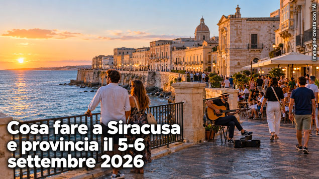 Cosa fare a Siracusa e provincia per il weekend del 5 e 6 Settembre 2026