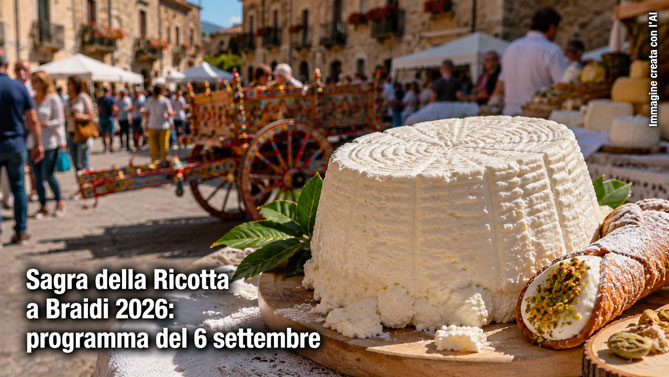 Sagra della Ricotta a Braidi 2026: programma del 6 settembre