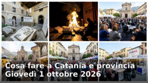 Cosa fare a Catania e provincia giovedì 1 ottobre 2026