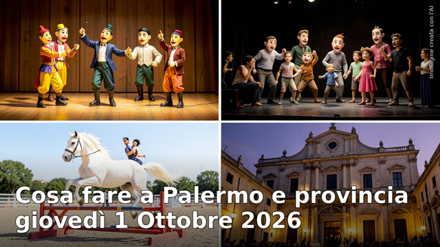 Cosa fare a Palermo e provincia giovedì 1 Ottobre 2026