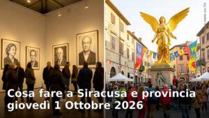 Cosa fare a Siracusa e provincia giovedì 1 Ottobre 2026