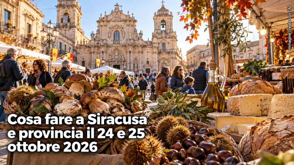 Cosa fare a Siracusa e provincia nel weekend del 24 e 25 ottobre 2026