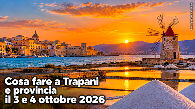 Cosa fare a Trapani e provincia il 3 e 4 ottobre 2026