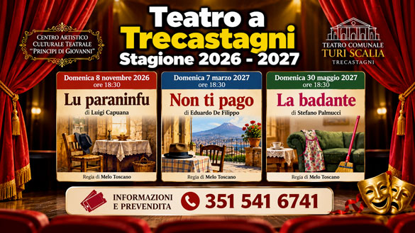 Teatro a Trecastagni stagione 2026 2027 al Turi Scalia